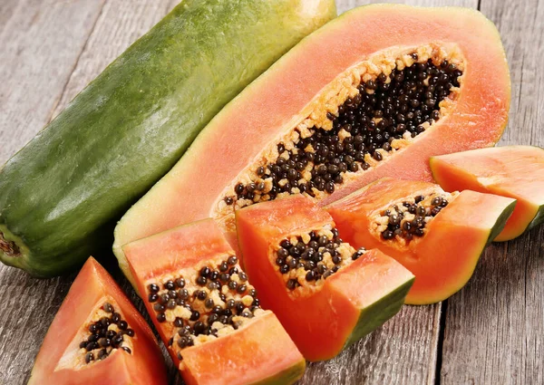 Food Papaya Table — Stock Photo, Image