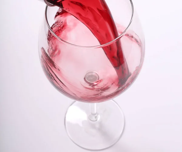 Vino Rosso Versato Bicchiere Vino — Foto Stock