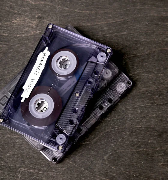 Retro Vintage Kassette Auf Dem Tisch — Stockfoto