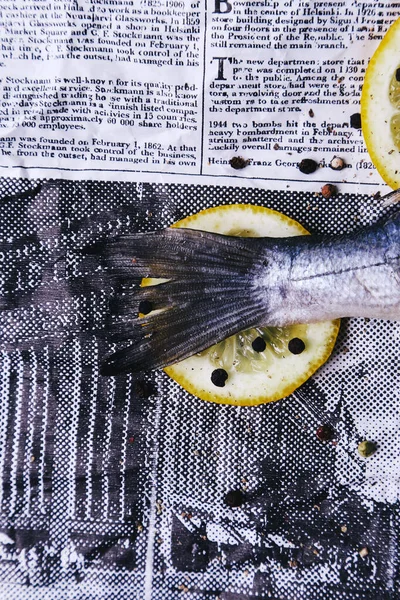 Mat Restaurang Fisk Pappret — Stockfoto