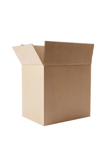 Cardboard Box White Background — Stock Photo, Image