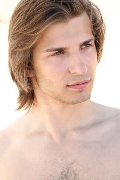 Portrait Young Attractive Man Beach Royalty Free Stock Images