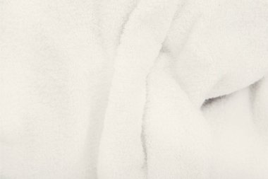 Çamaşır, doku. Kirli, beyaz bir havlu.
