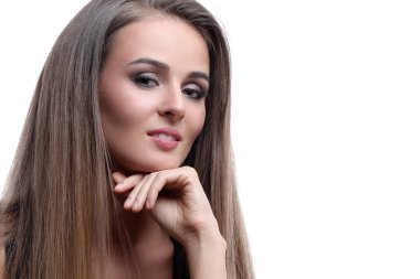 Güzellik. Tatlı yüzlü kadın.