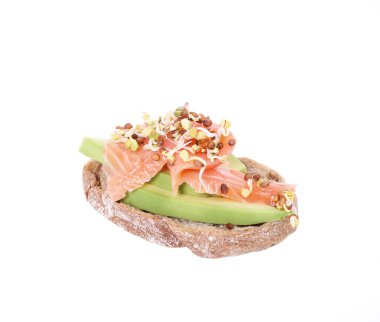 Süslü kapaklı enfes bir sandviç.