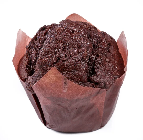 Köstlicher Muffin Auf Weißem Hintergrund — Stockfoto