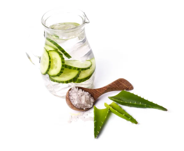Bebida Con Aloe Sal Marina —  Fotos de Stock