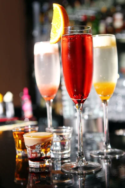 Cocktail Diversi Palco Bar — Foto Stock