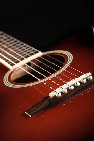 Detail Klasické Akustické Kytary — Stock fotografie