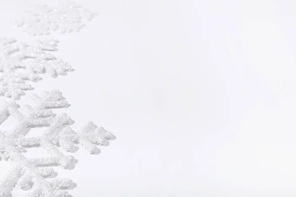 Зима Белый Снежинка Деталях — стоковое фото