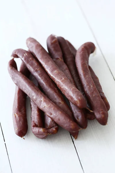 Food Meat Delicious Sausage Table — Stock Photo, Image