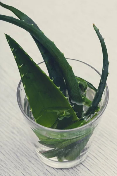 Medicina Spa Aloe Vera Sul Tavolo — Foto Stock