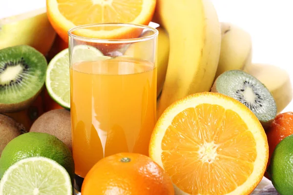Fruits Glass Fresh Juice — Stock Photo, Image