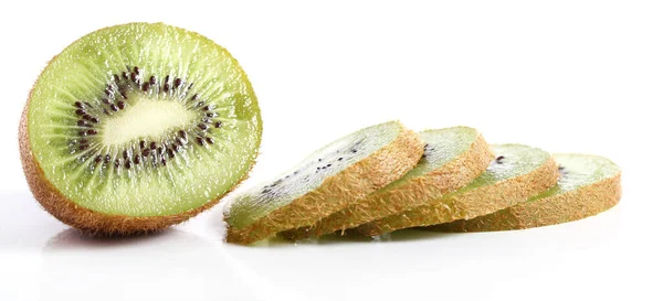 Čerstvé Kiwi Ovoce Bílém Pozadí — Stock fotografie