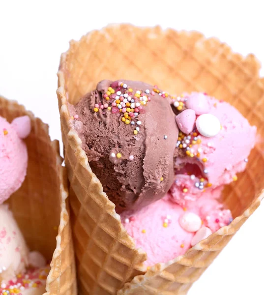 Congelado Delicioso Helado Sobre Mesa —  Fotos de Stock