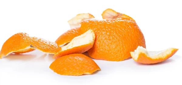 Orangen Werden Geschält Mit Der Haut Sich — Stockfoto
