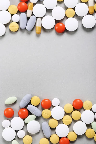 Pharmazeutisch Tabletten Auf Dem Tisch — Stockfoto