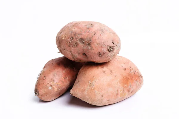 Beyaz Arka Planda Tatlı Patates — Stok fotoğraf
