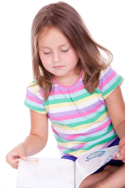 Portrait Cute Happy Girl Studio — Stock Photo, Image