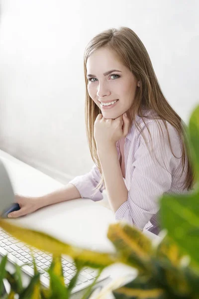 Trabalho Trabalho Menina Escritório — Fotografia de Stock