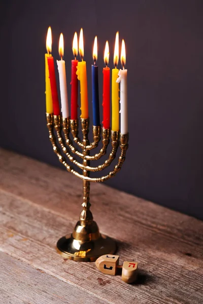 Hanukkah Den Judiska Festivalen Lights — Stockfoto