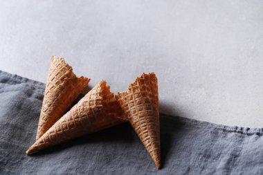 Tatlı yemek. Boş dondurma külahı