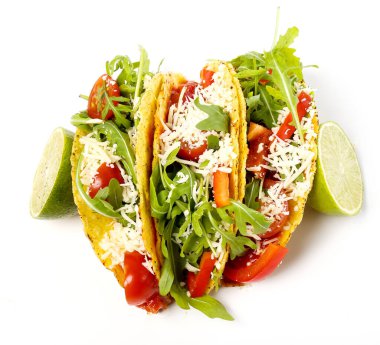 Yiyecekler. Masadaki tako nefis.