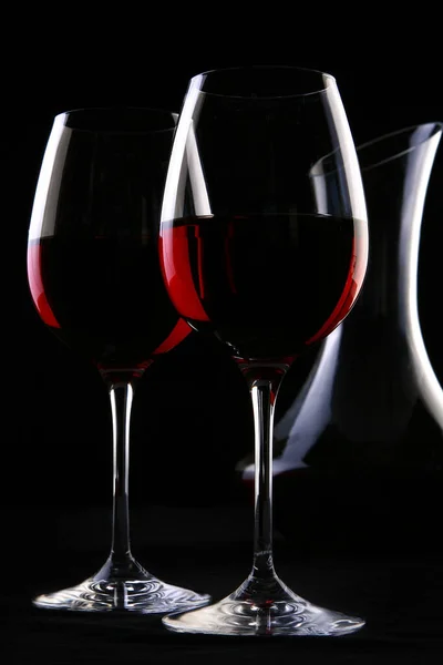 Two Ellegant Glasses Fith Wines — Stock Photo, Image