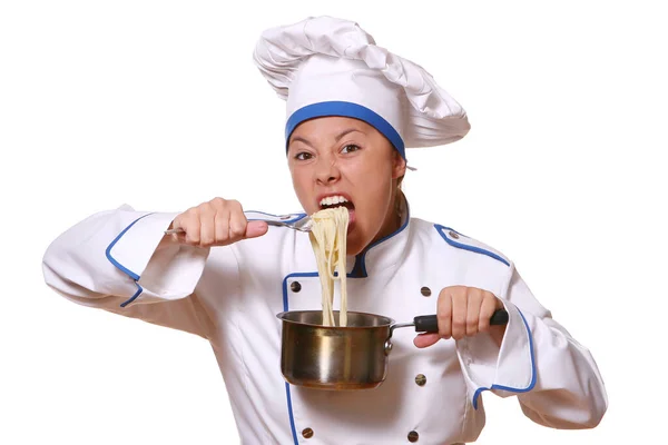 Beautiful Woman Chef Images — Stock Photo, Image