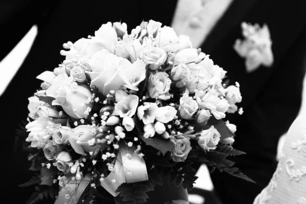 Красиві Свіжі Весільні Квіти Руці — стокове фото