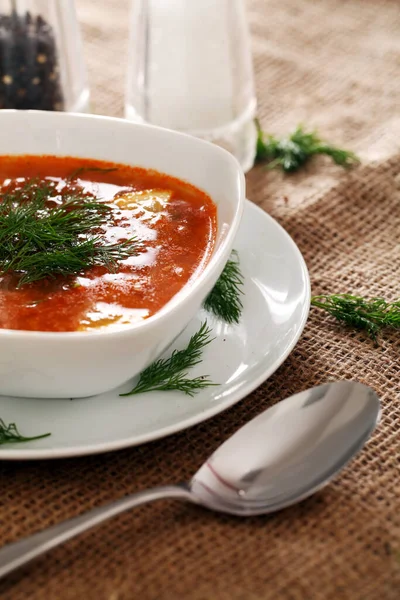 Close View Tasty Soup — Stock Photo, Image