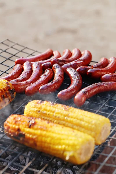 Moldura Cozinha Comida Deliciosa Grelha — Fotografia de Stock