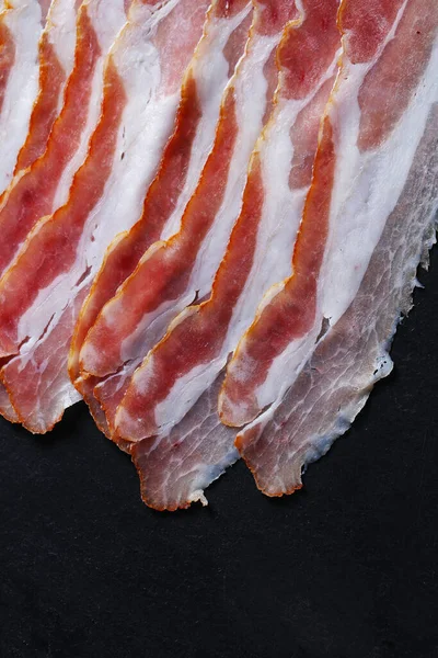 Raw Bacon Table — Stock Photo, Image