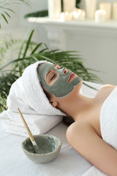Beauty and healthcare. Woman in spa salon