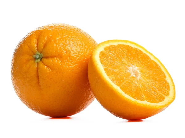 Oranje Een Witte Achtergrond — Stockfoto