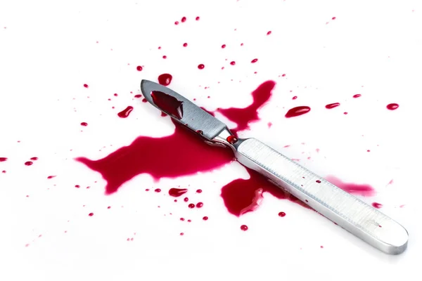 Убийство Нож Луже Крови — стоковое фото