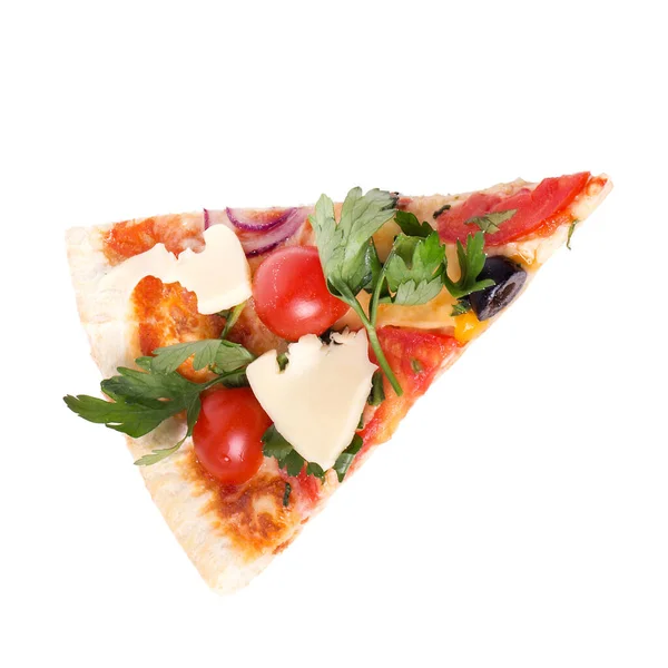 Pizza White Background — Stock Photo, Image