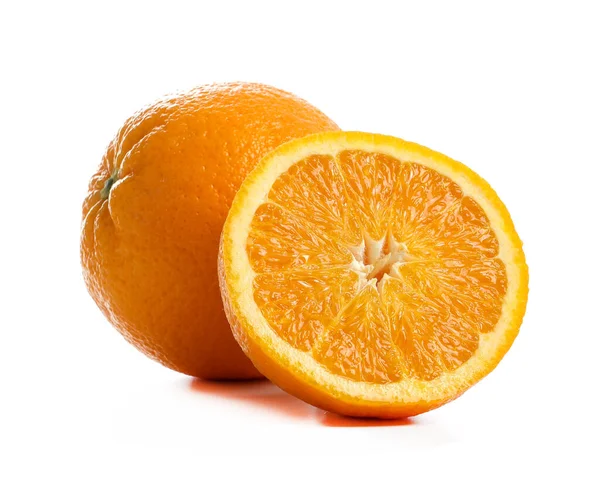 Oranje Een Witte Achtergrond — Stockfoto