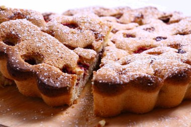 Tatlı meyveli kek yakın çekim görüntüsü