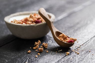 Granola. Masada nefis bir kahvaltı.