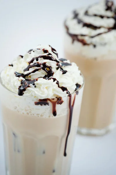 Café Delicioso Latte Con Espuma Encima — Foto de Stock