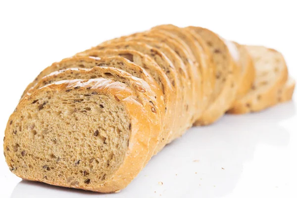 Boulangerie Délicieux Pain Sur Fond Blanc — Photo