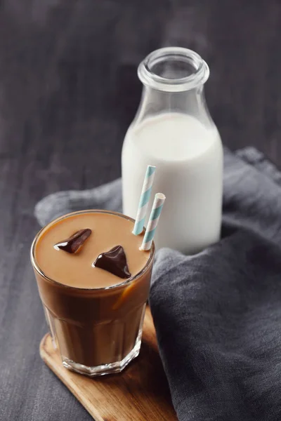 Bebida Café Latte Helado Con Leche — Foto de Stock