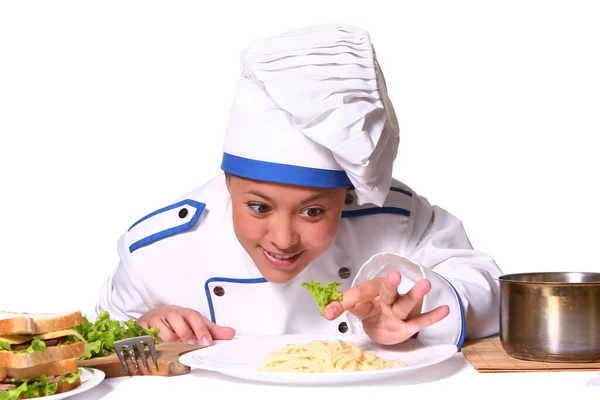 Beautiful Woman Chef Images — Stock Photo, Image