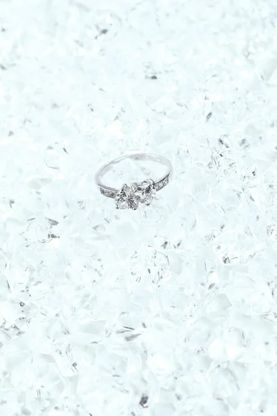 Joyas Hermoso Anillo Con Diamante — Foto de Stock