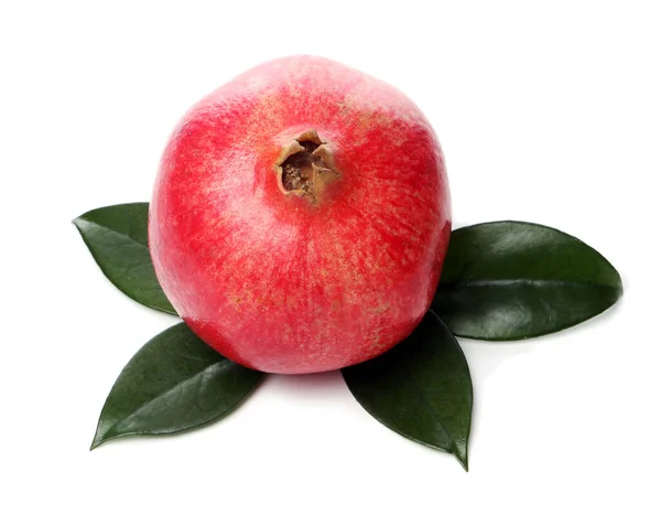 Läckra Exotiska Granatäpple Frukt Vit Bakgrund — Stockfoto