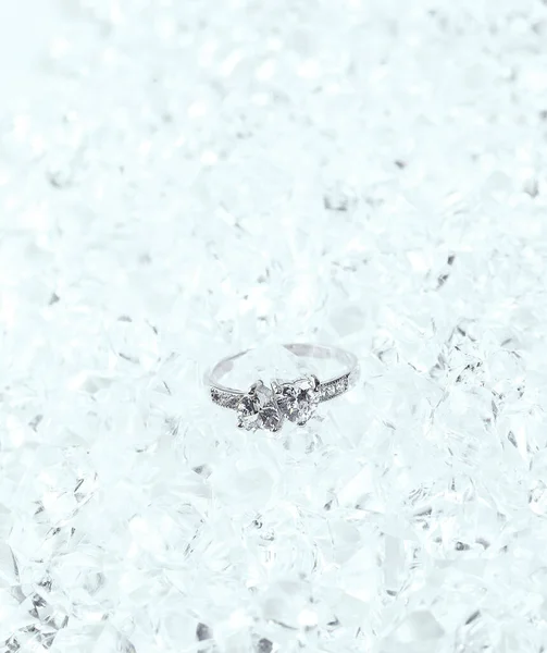 Jóias Anel Bonito Com Diamante — Fotografia de Stock