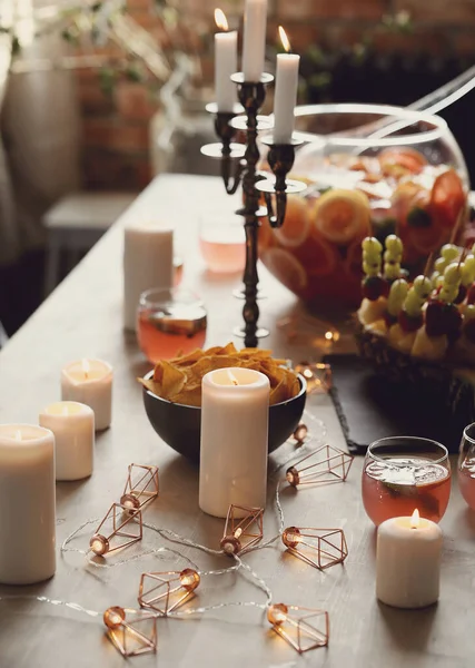 Feestje Snacks Tafel — Stockfoto