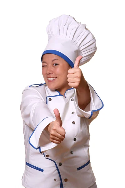 Bella Donna Immagini Chef — Foto Stock