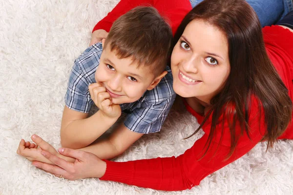 Happy Young Mother Her Little Son Royalty Free Stock Images